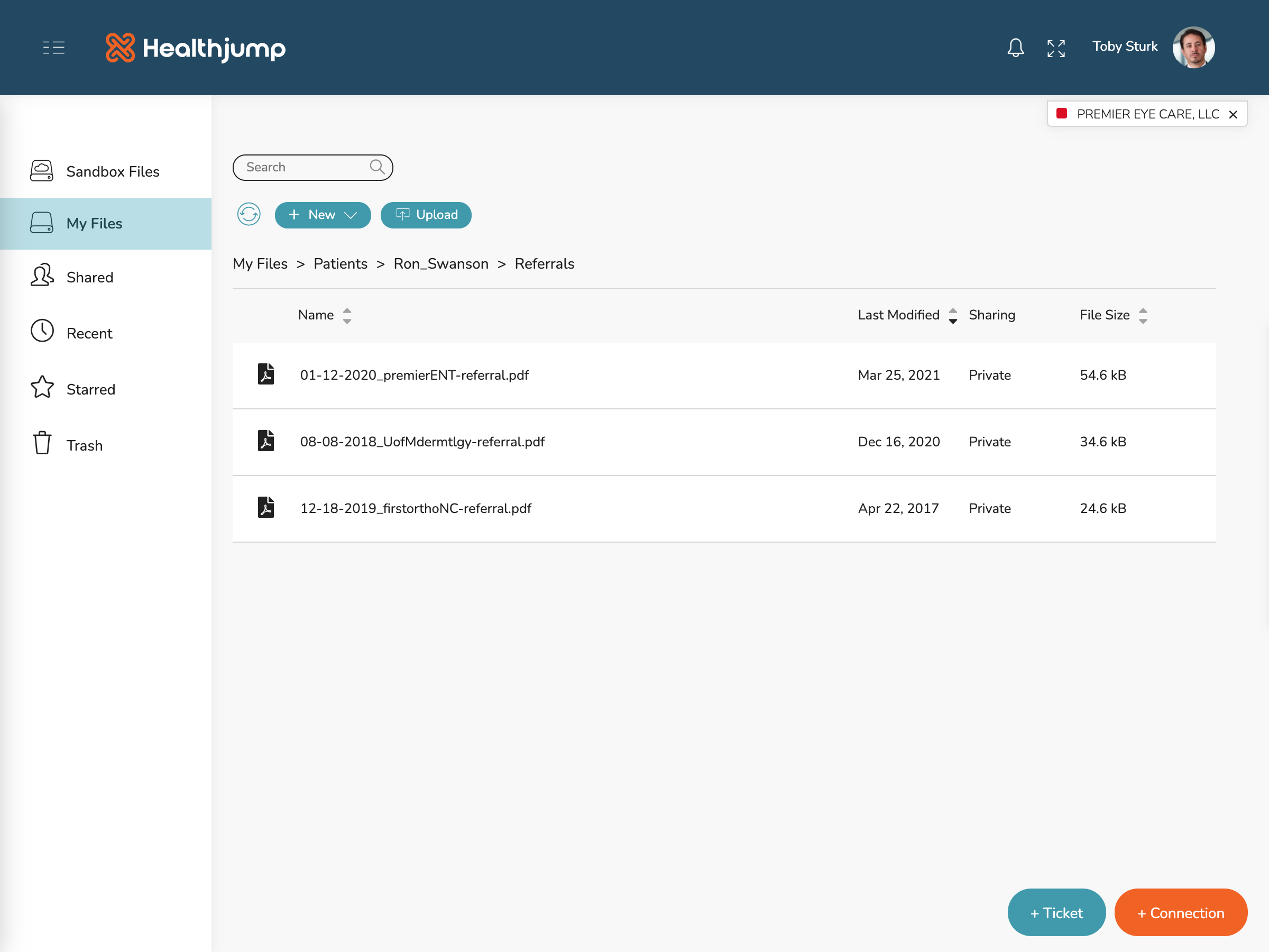 file management with healthjump